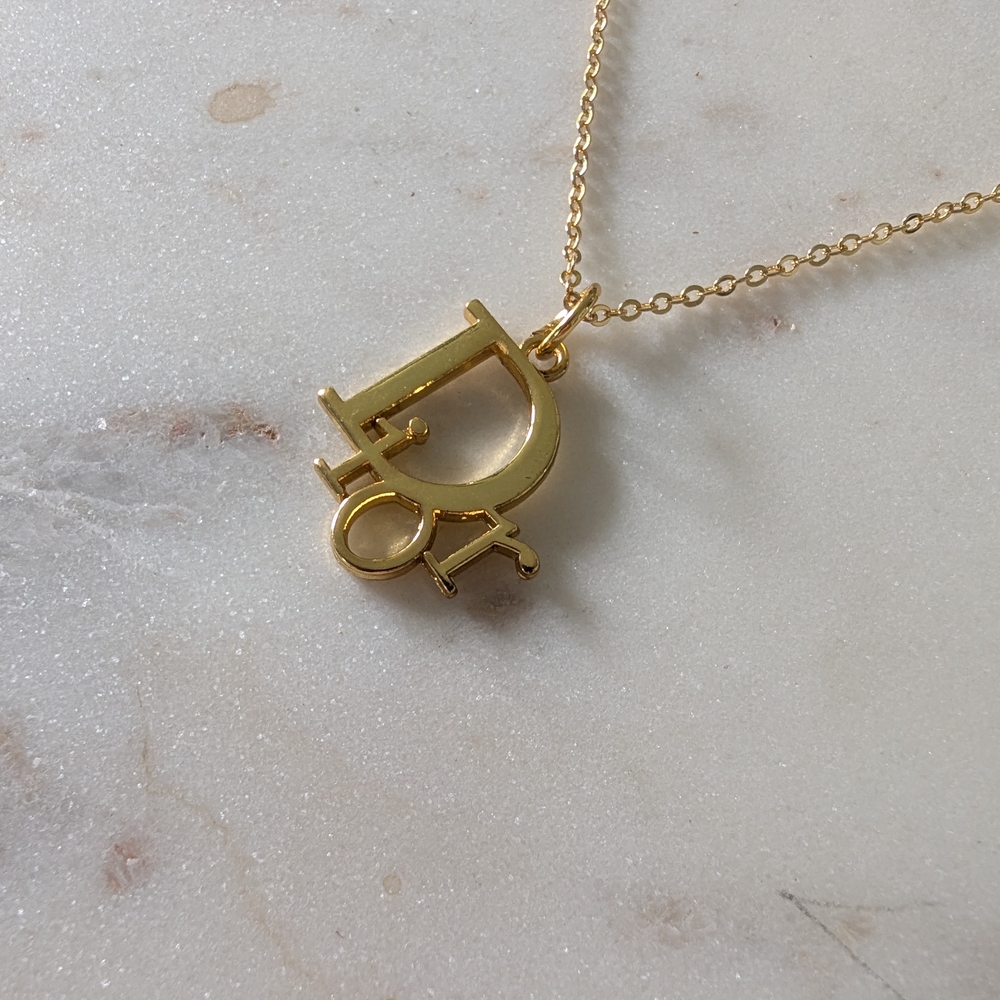 Dior Gold Pendant Necklace
